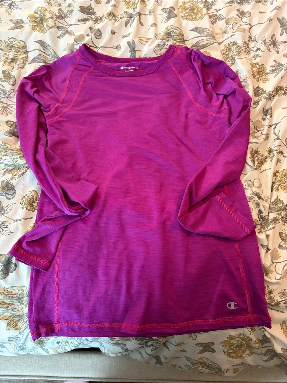 Champion Women's Long Sleeve Top - Fuchsia/Purple
